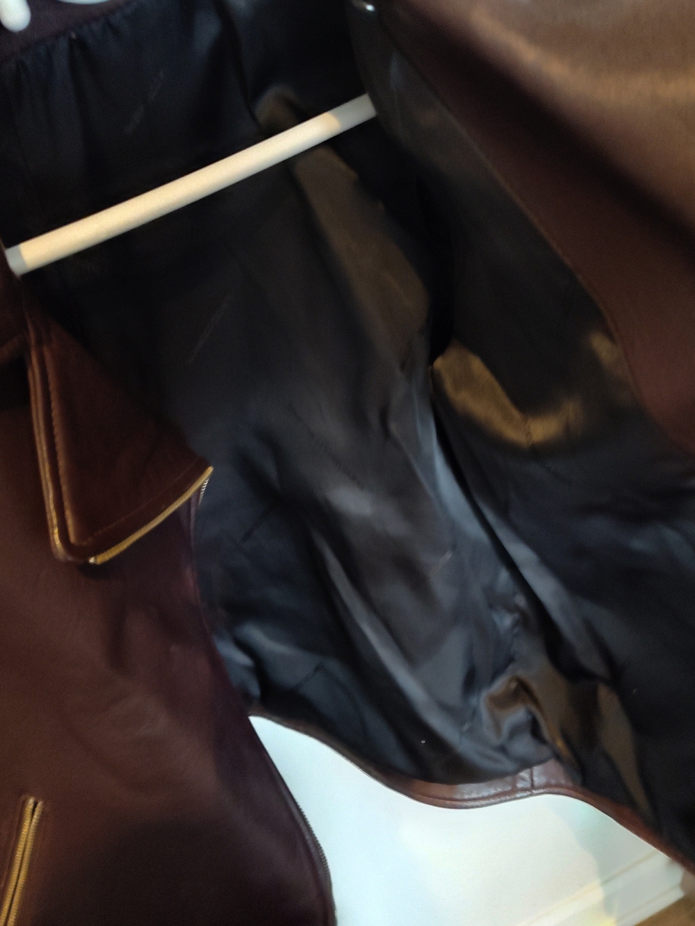 Women's brown Comptoir des Cotonniers leather Jacket - Picture 3 of 5